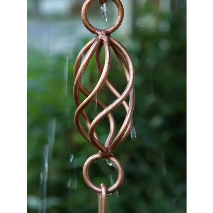 Rain Chain Copper Twist Loops