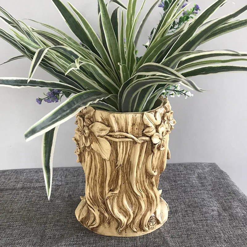 Resin Head Planter Pot Beauty Face Statue