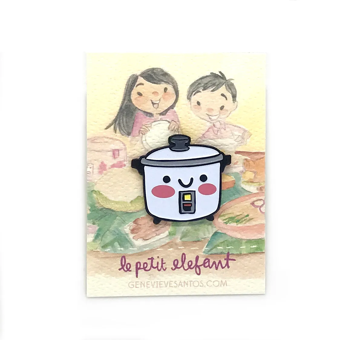 Rice Cooker Enamel Pin