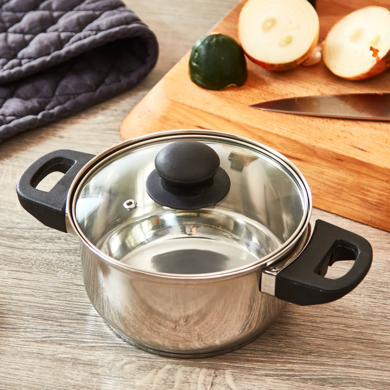 Stainless Steel Cooking Pot - 18cm