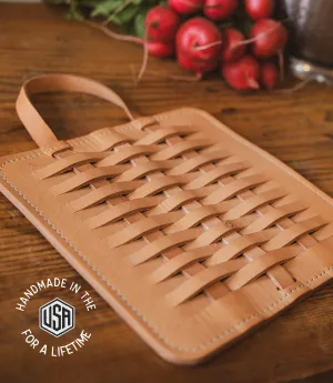 Woven Leather Trivet - USA Made